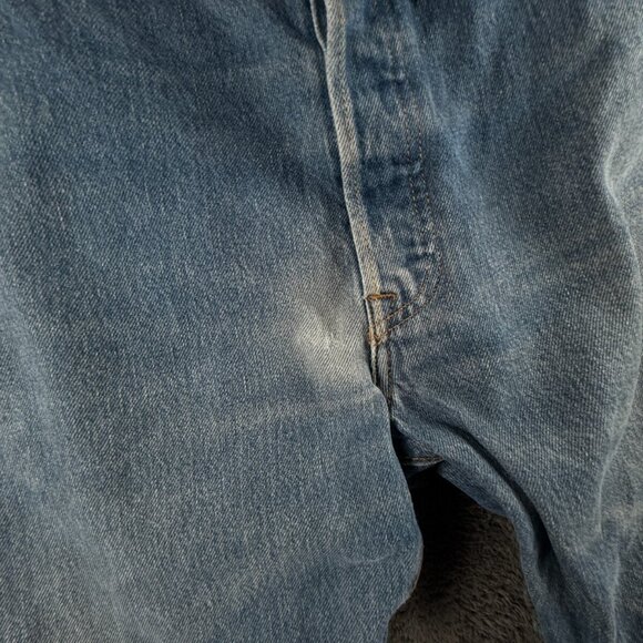 Levi’s 501 ACTL 37x29 Blue Denim Jeans Straight Leg Button Fly Classic Outdoor - Picture 7 of 16